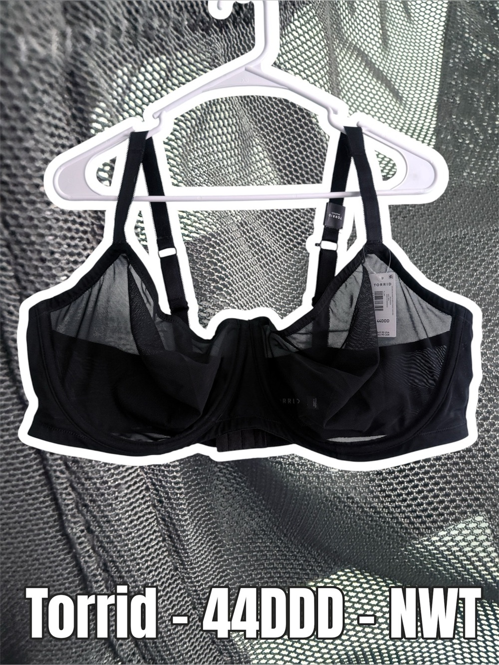 torrid Black Sheer Mesh Underwire Bra